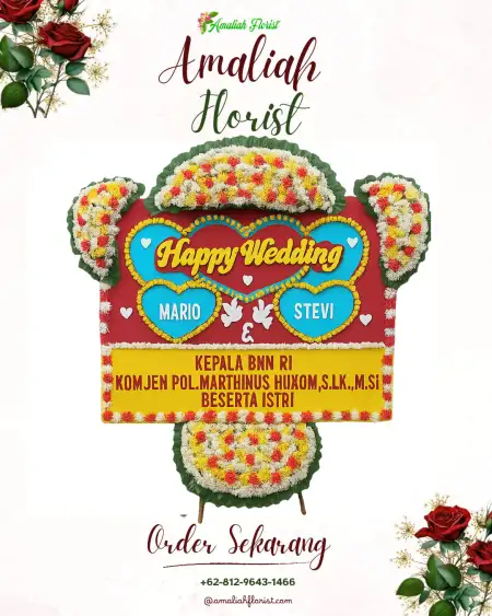 Papan Bunga Pernikahan Sengkut